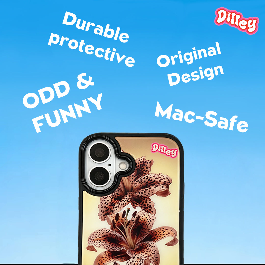 Vintage Leopard Lily MagSafe iPhone Case