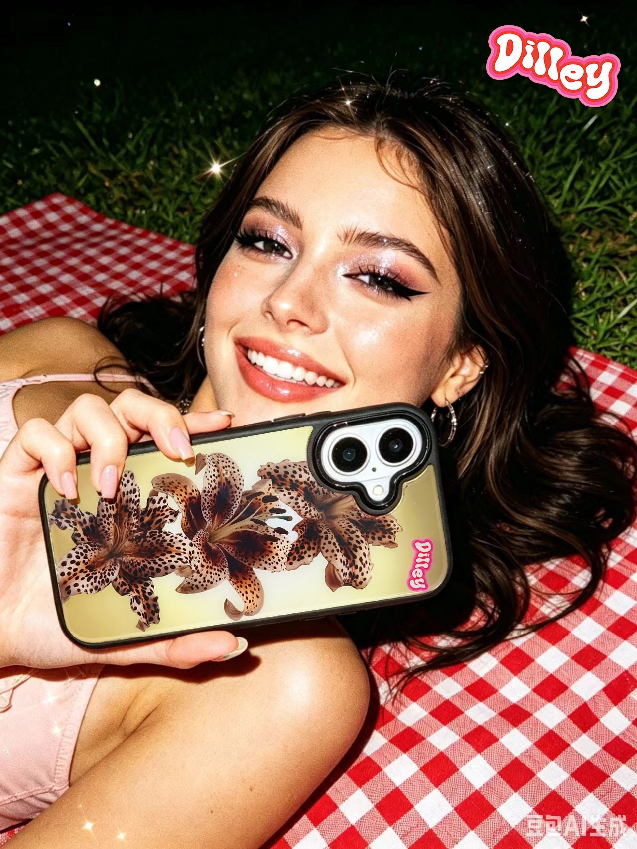 Vintage Leopard Lily MagSafe iPhone Case