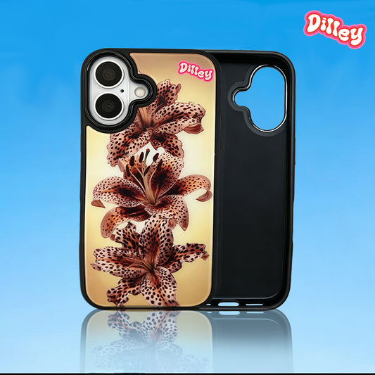 Funda MagSafe para iPhone con lirio leopardo vintage